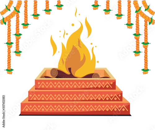 havan, hindu religion spiritual fire photo