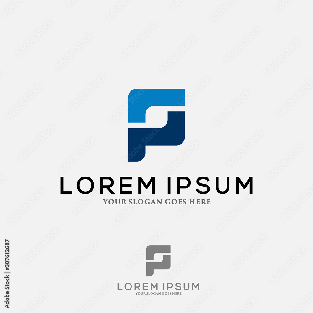 Letter P logo vector, icon design template elements Letter P logo vector, icon design template elements
