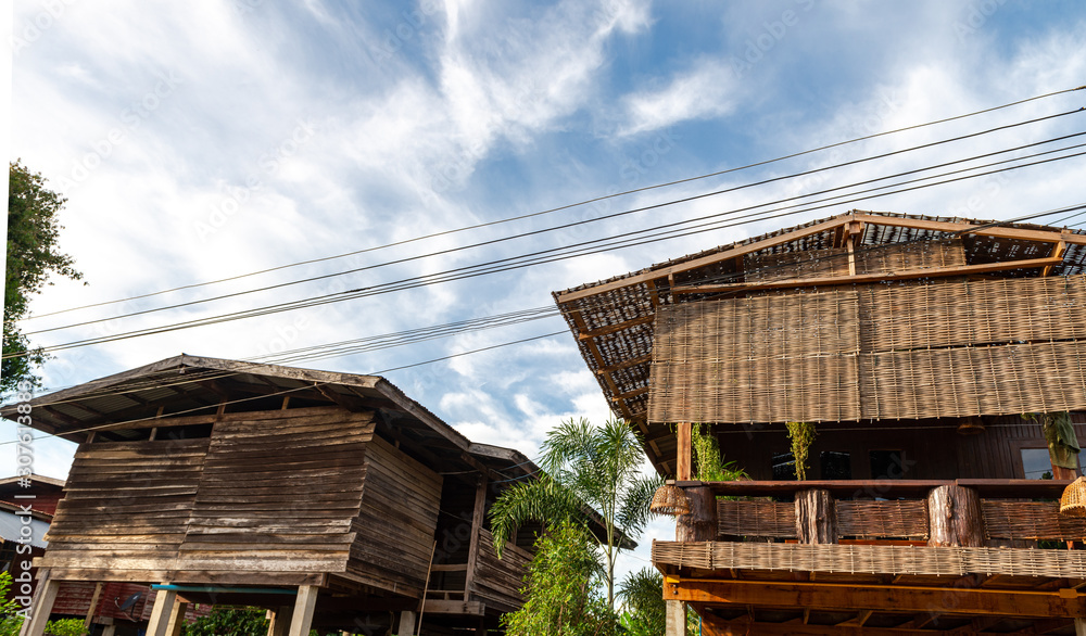 Traditional Thai Wooden House.