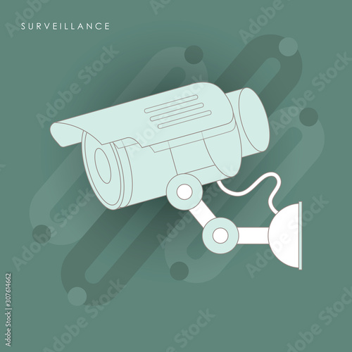 Surveillance camera icon with white background.