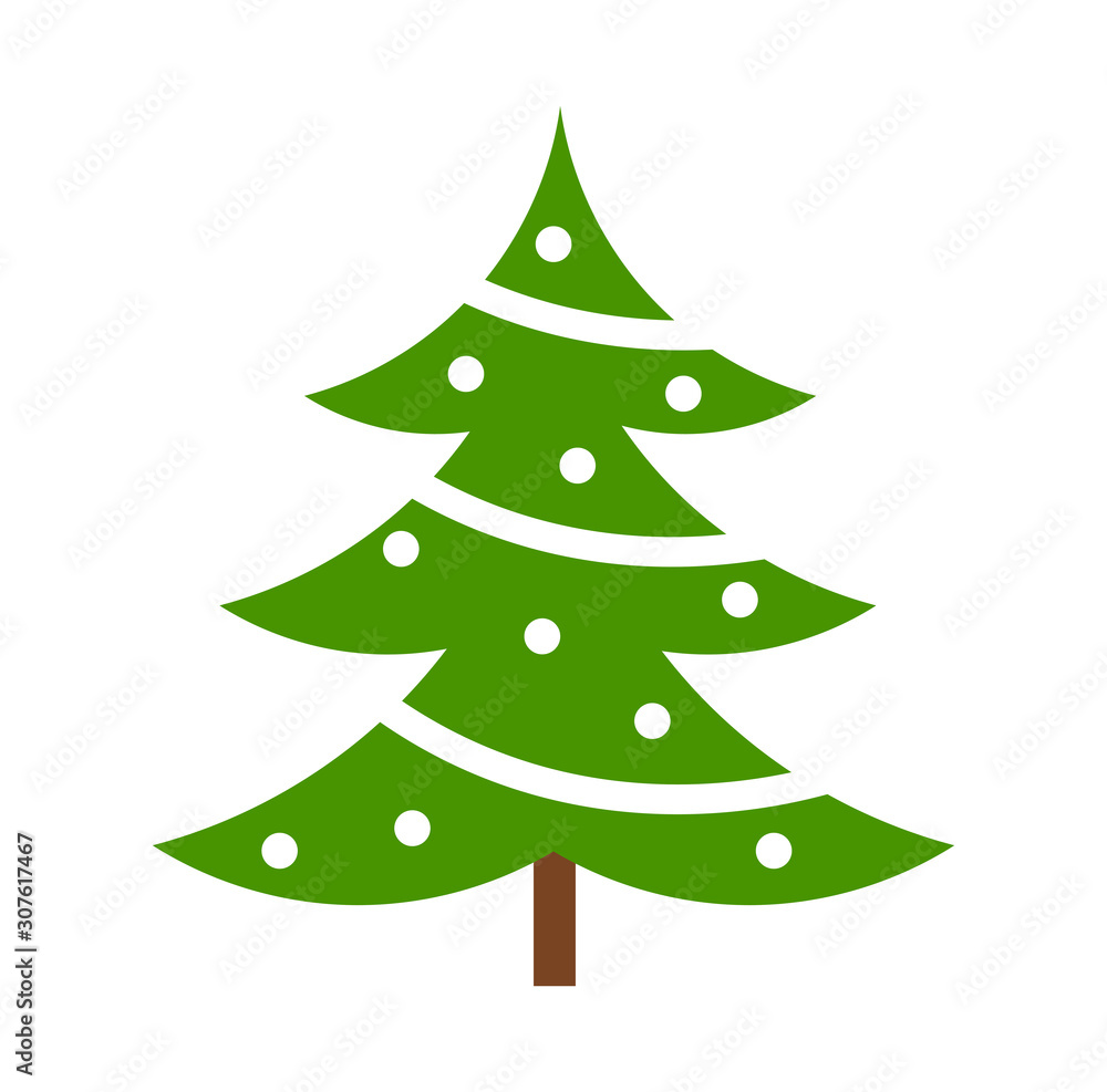 Green Christmas tree icon. Green Christmas tree icon.