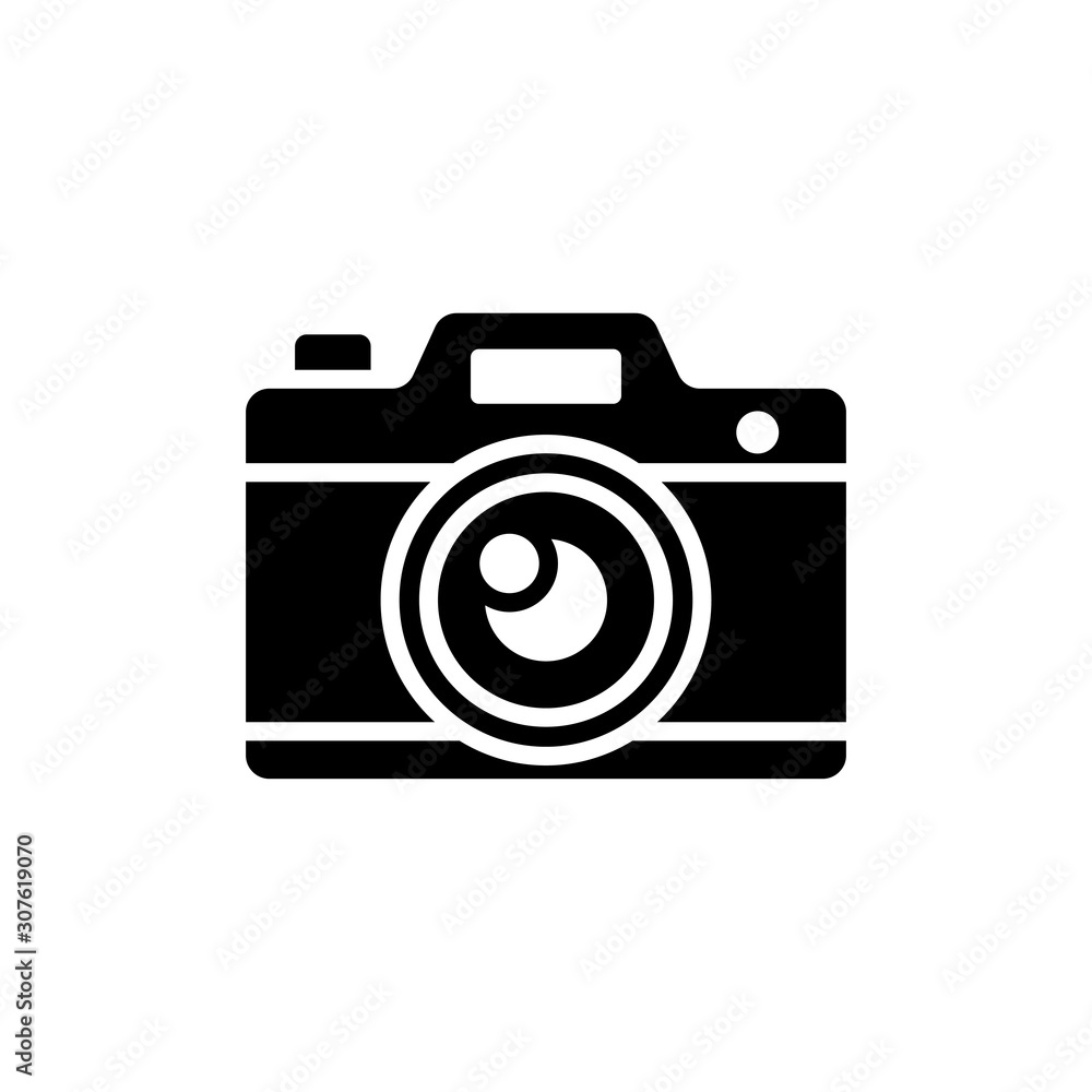 Camera Vector Glyph Icon. Pixel perfect