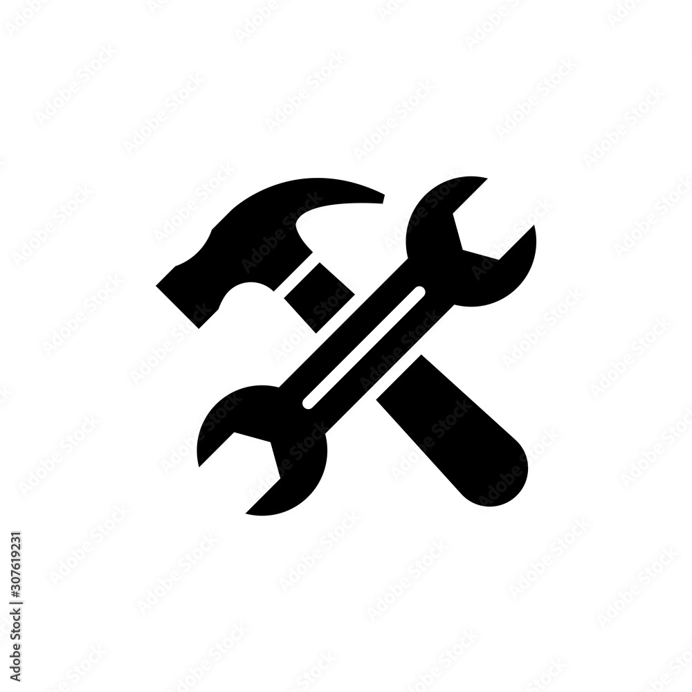 Repair Tools Vector Glyph Icon. Pixel perfect Repair Tools Vector Glyph Icon. Pixel perfect
