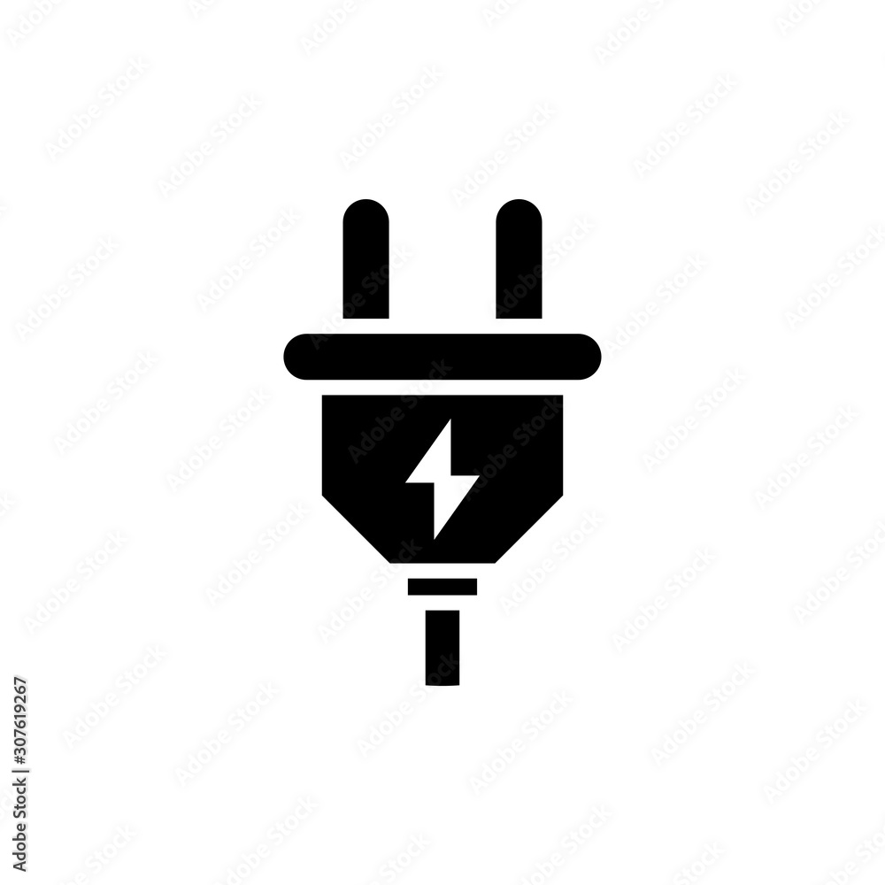 Power Plug Vector Glyph Icon. Pixel perfect Power Plug Vector Glyph Icon. Pixel perfect