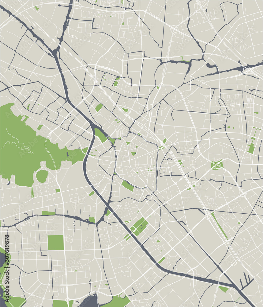 Fototapeta premium map of the city of Wuxi, China