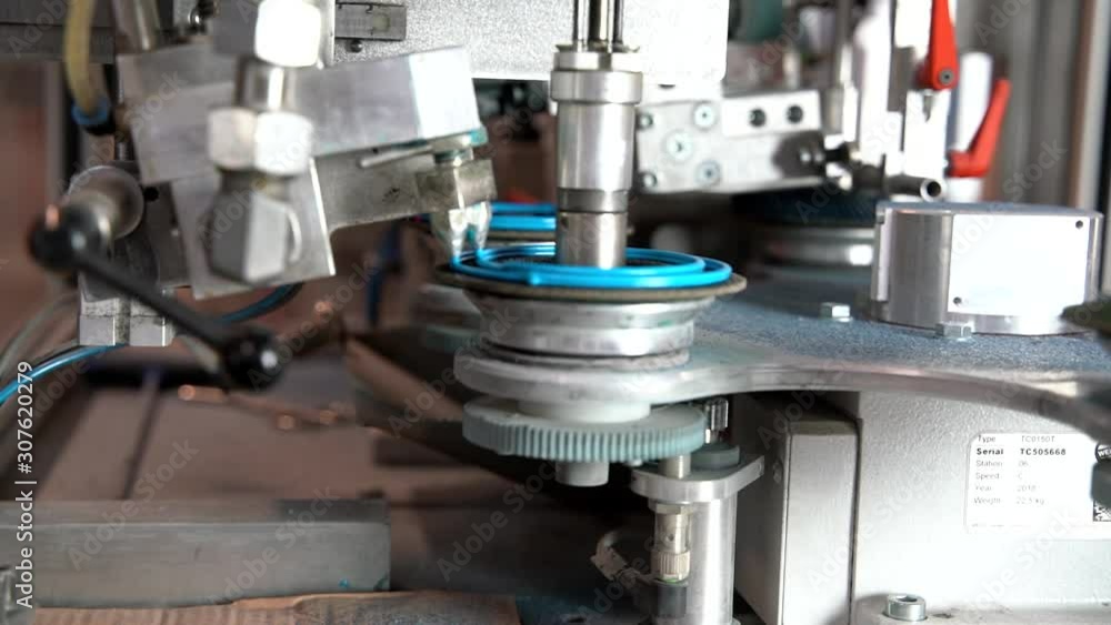 CNC machine producing cutting discs CNC machine producing cutting discs