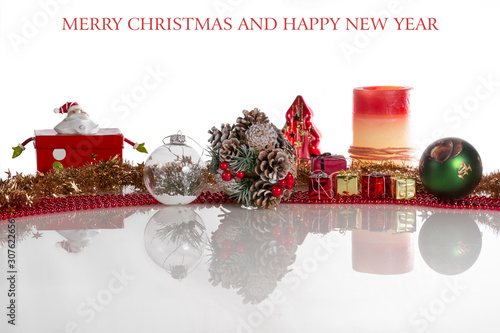 Marry Christmas and Happy New Year-Christmas and New Year light composition
