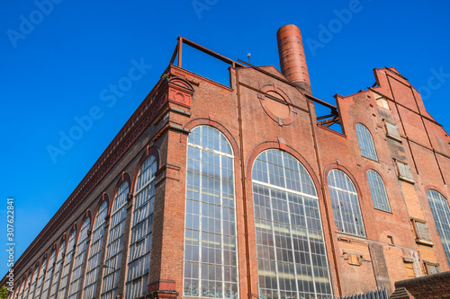 Facade of disused Lots Road Power Station in London