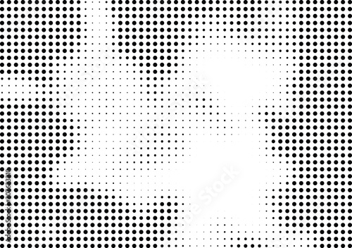 Abstract halftone dotted background. Futuristic grunge pattern, dot, circles. Vector modern optical pop art texture for posters, sites, business cards, cover, labels mockup, vintage stickers layout.