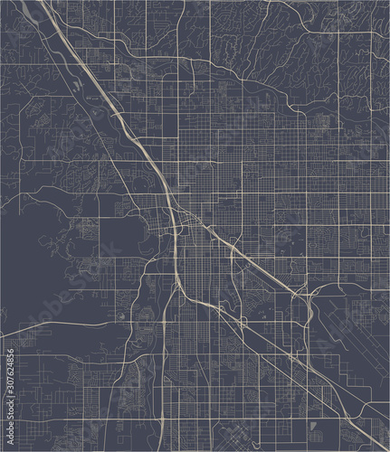 map of the city of Tucson, USA
