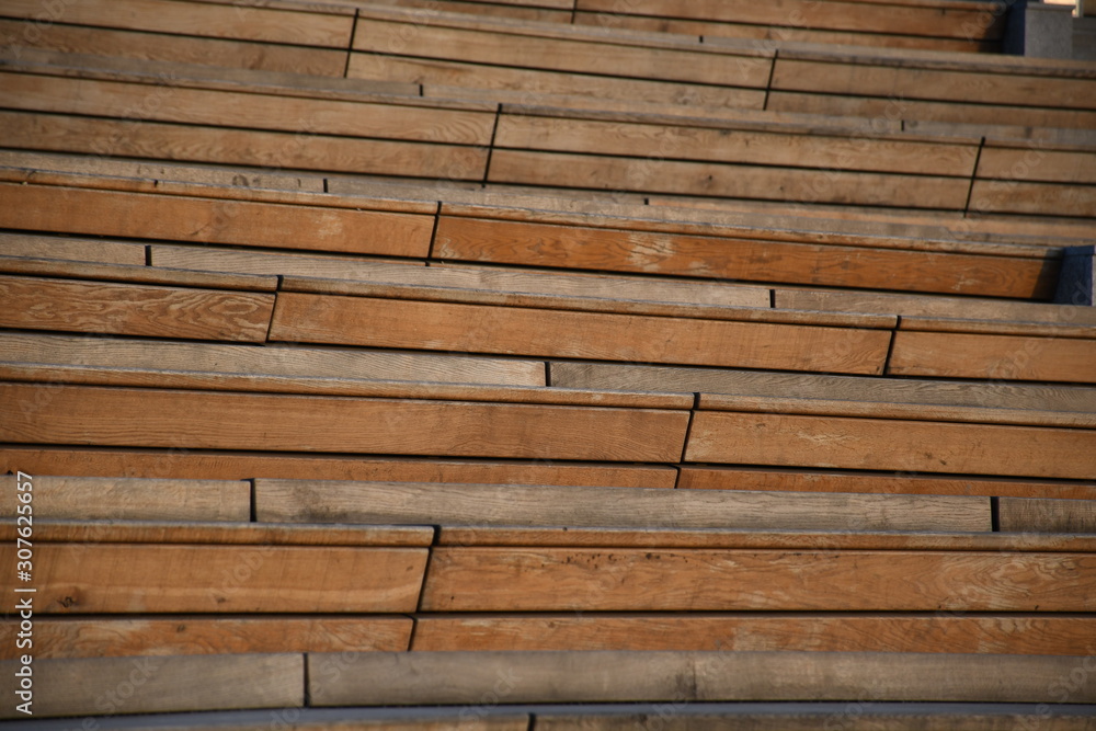 Fototapeta premium wooden steps in the park for background