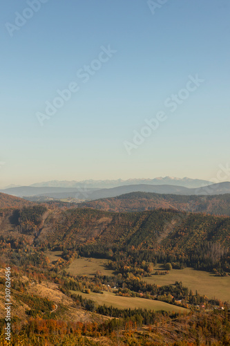 sunny day in the mountains landscape. Autumn scenery © Lukasz