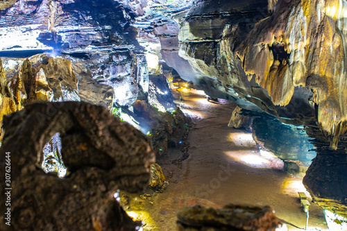 Formations in a cave