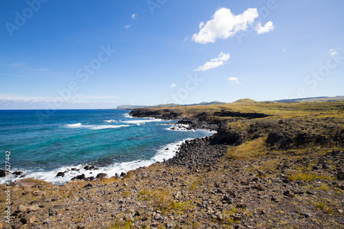 The wild coasts of Easter Island. Easter Island, Chile