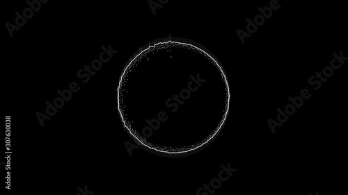 Abstract Circular Spectral Sound Wave Loop Animation.