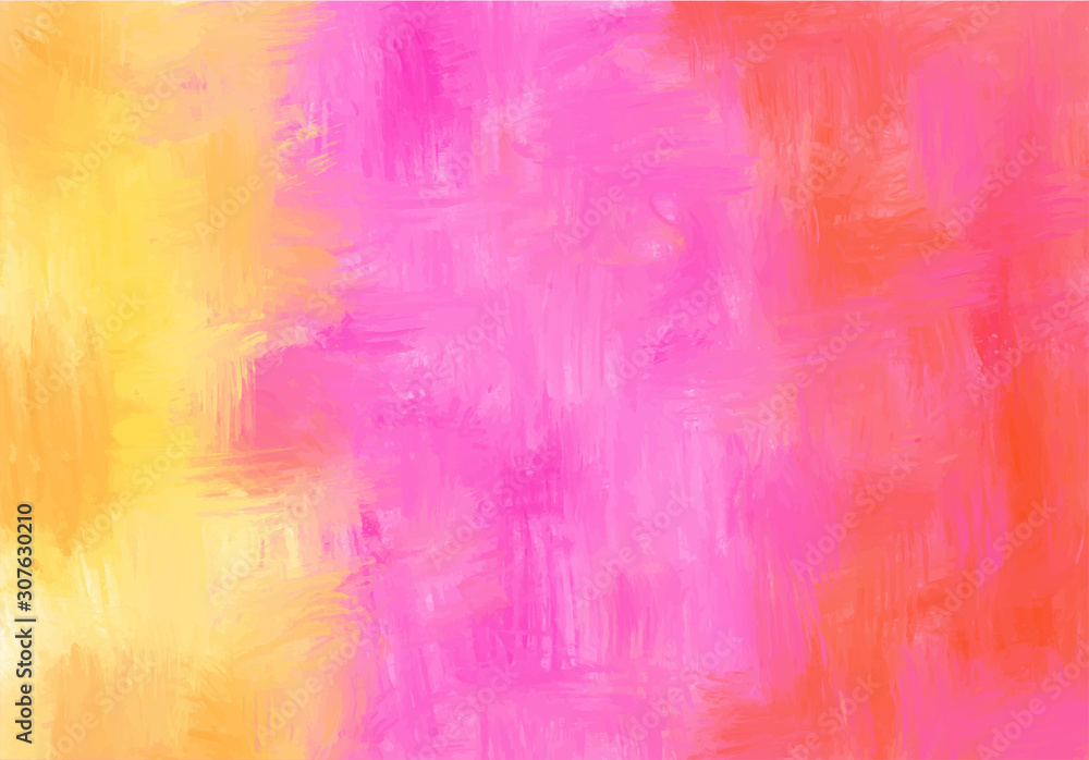 pink and yellow abstract hand painted background