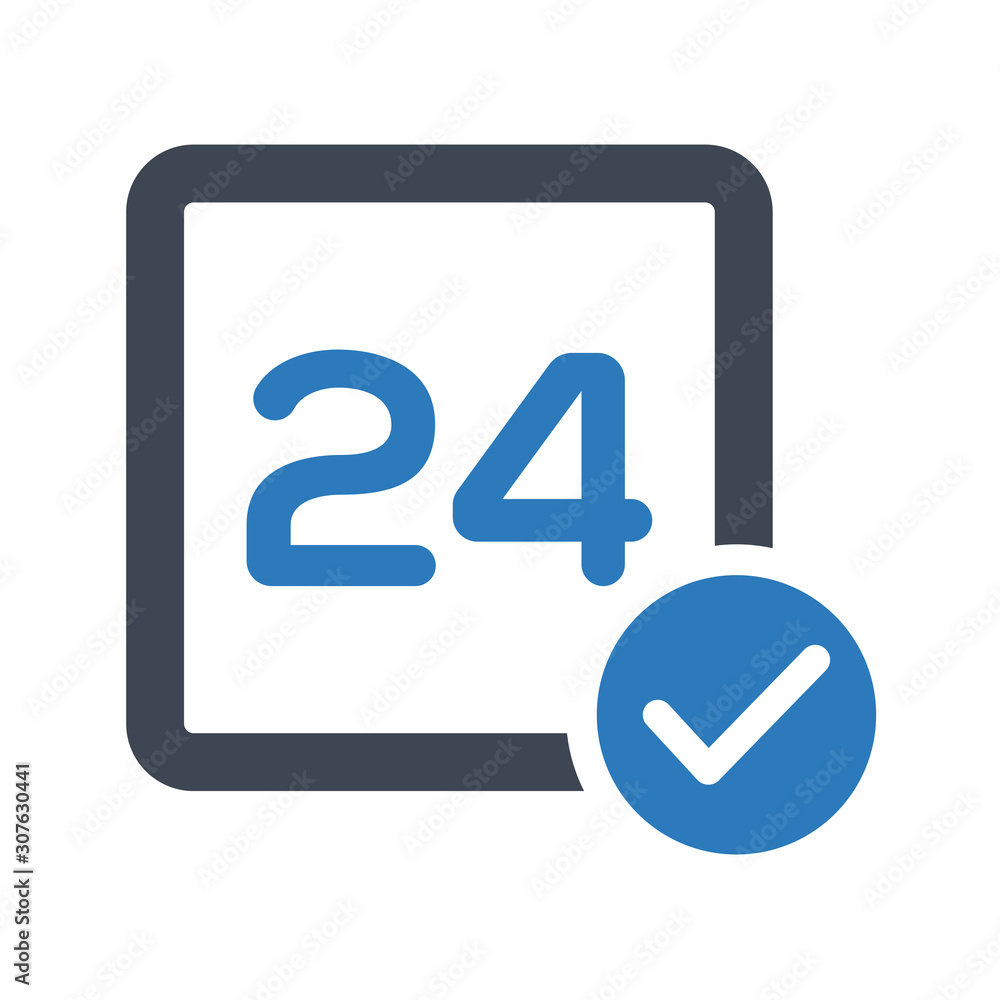 24 hours service availability icon 24 hours service availability icon