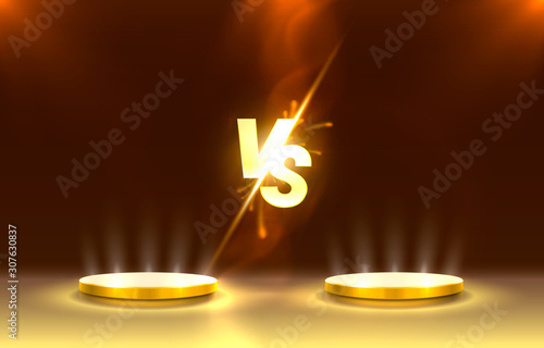 Versus game cover, banner sport vs, team concept.
