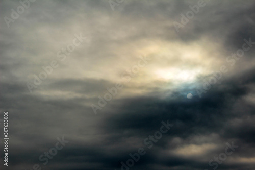 dramatic sky with clouds