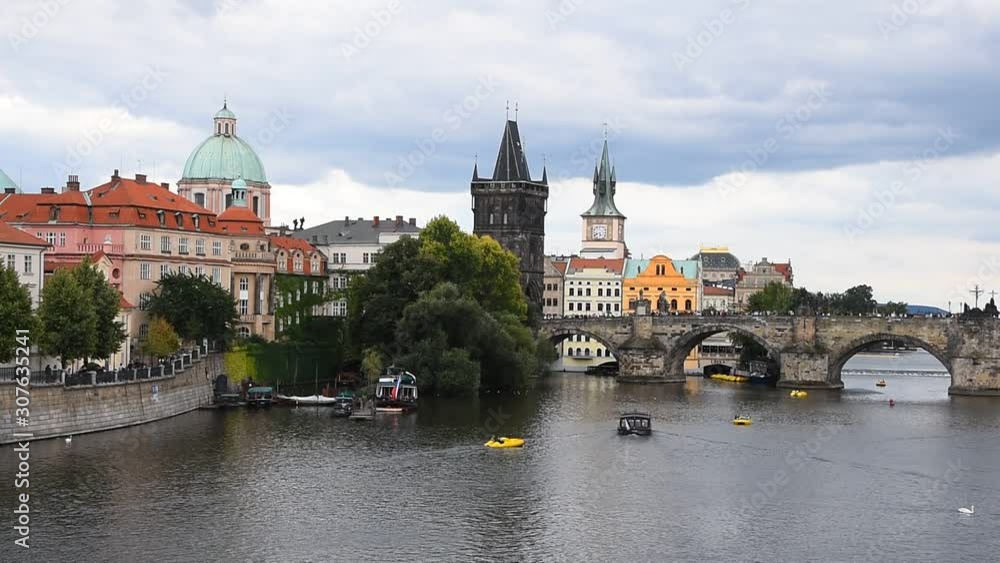 View of Prague old town and Charles Bridge View of Prague old town and Charles Bridge