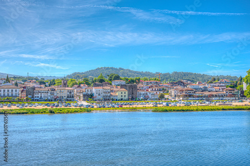 Riverside of Ponte de Lima village in Portugal photo