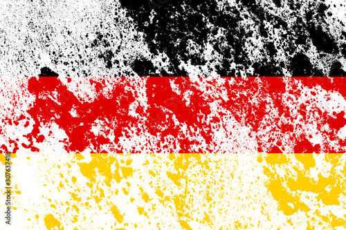 Obraz na plátně flag of germany with texture. template for design
