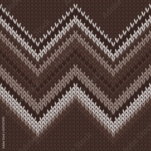 Fashionable zig zal lines knitted texture 