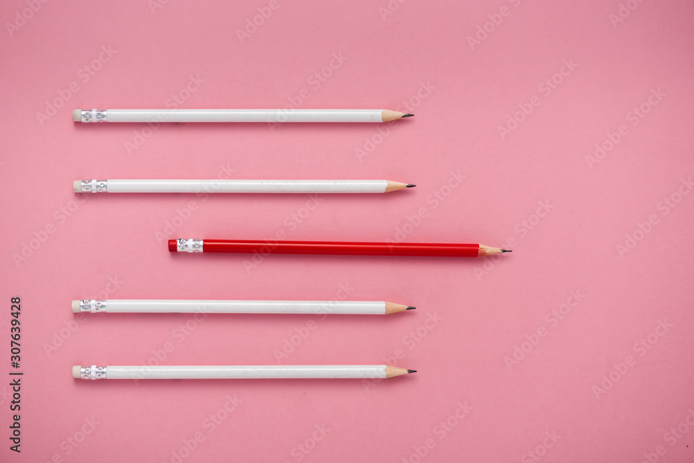 top view of sharpened pencils isolated on pink top view of sharpened pencils isolated on pink
