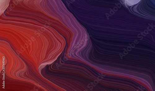 curvy background illustration with very dark blue  sienna and dark moderate pink color