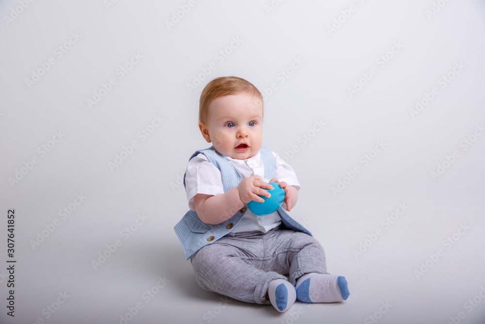 toddler with toy isolated on white background toddler with toy isolated on white background