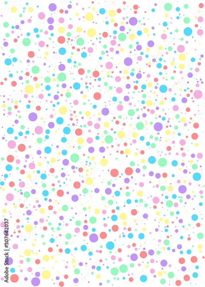 Beautiful seamless pattern with colorful cute dots
