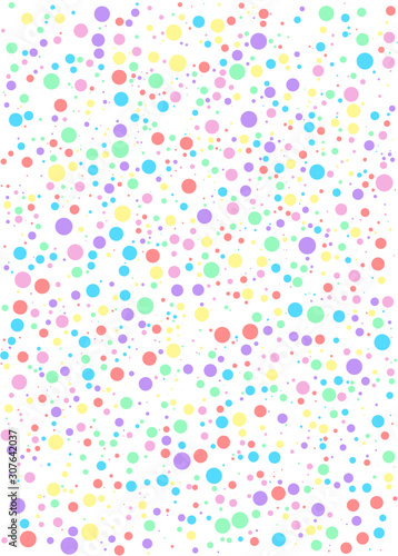 Beautiful seamless pattern with colorful cute dots