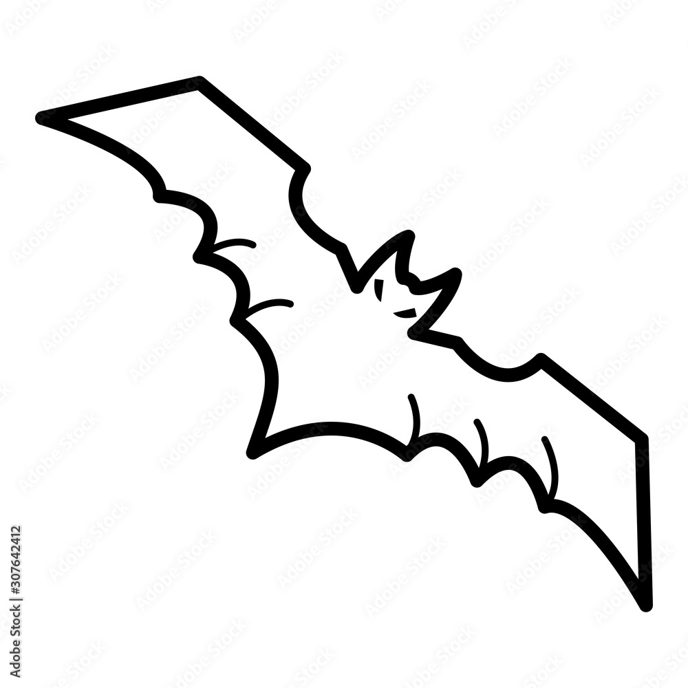 Bat Icon Vector Simple Design Bat Icon Vector Simple Design