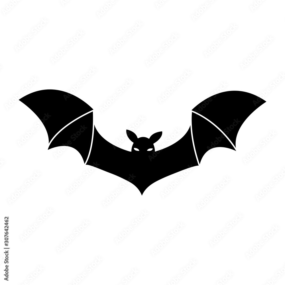 Fototapeta premium Bat Icon Vector Simple Design