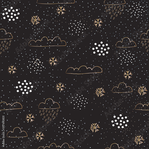 Seamless Pattern with Hand Drawn Elements