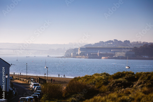 Appledore shipyard, shot from Instow,  Appledore,North Devon,  The shipyard is currently closed