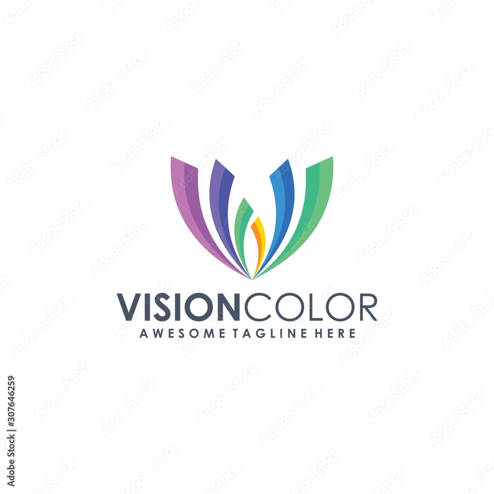 Colorful leaves icon logo symbol sign vector image