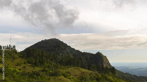 Tropical Mountains Clouds time lapse photo