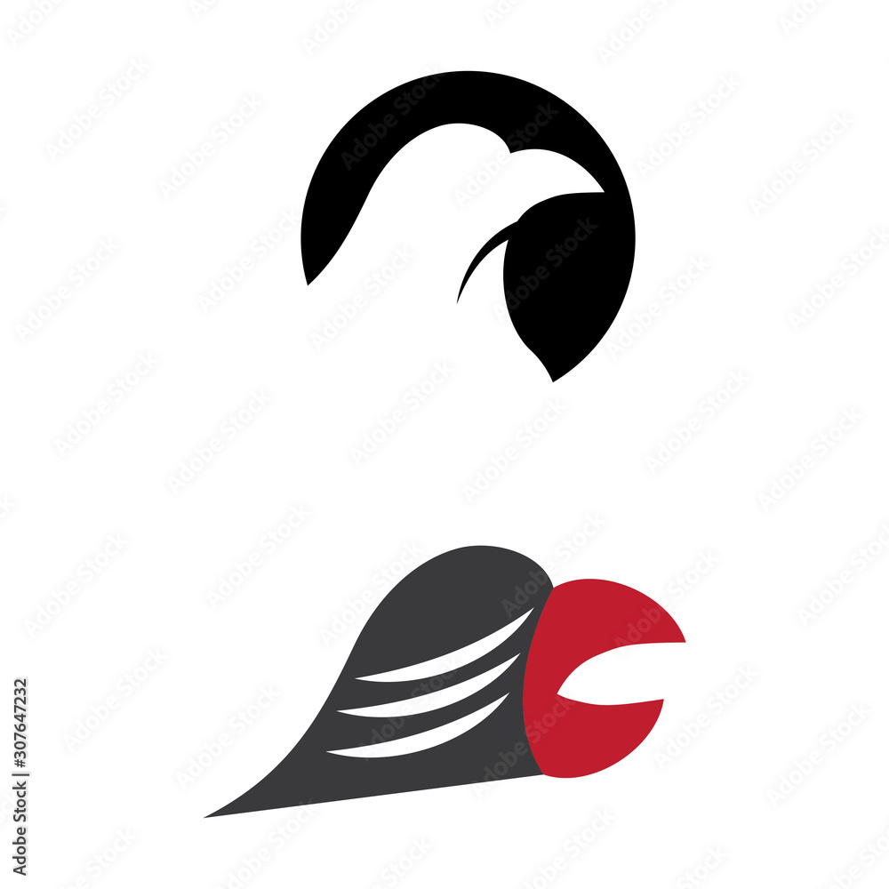 Falcon eagle birdWave Logo Template vector symbol Falcon eagle birdWave Logo Template vector symbol