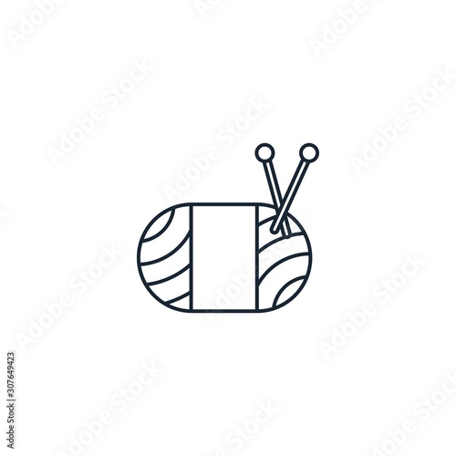 Knitting creative icon. From Handmade icons collection. Isolated Knitting sign on white background