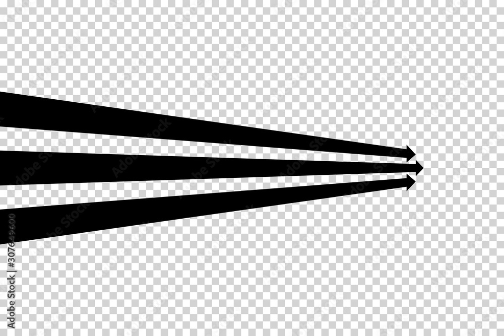 Arrows vector. Flat balck arrows isolated on transoarent background.