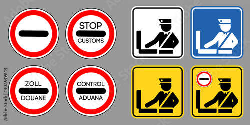 Customs and boundary icons
