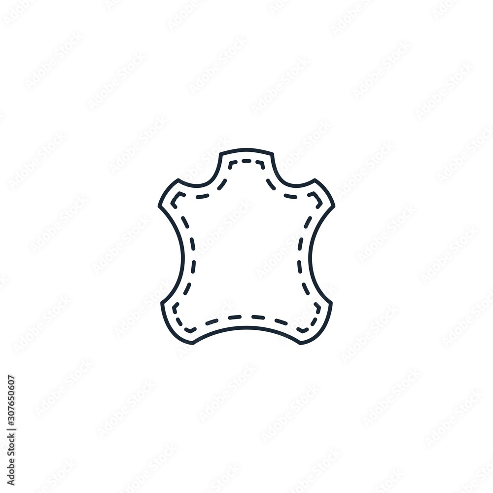 leather creative icon. From Handmade icons collection. Isolated leather sign on white background