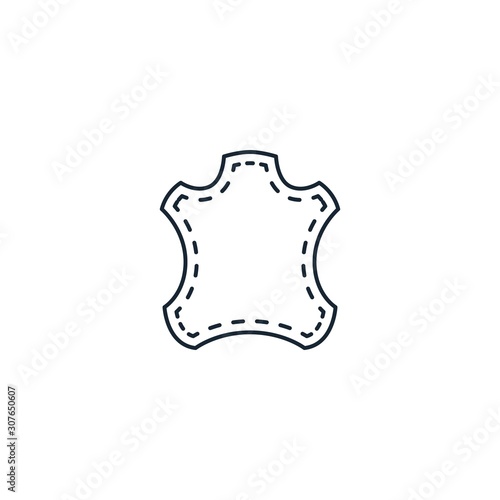 leather creative icon. From Handmade icons collection. Isolated leather sign on white background