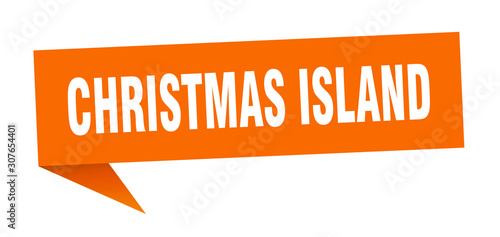 Christmas Island sticker. Orange Christmas Island signpost pointer sign