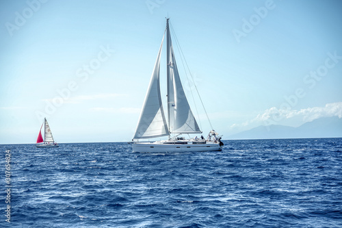 sailing yacht in the sea