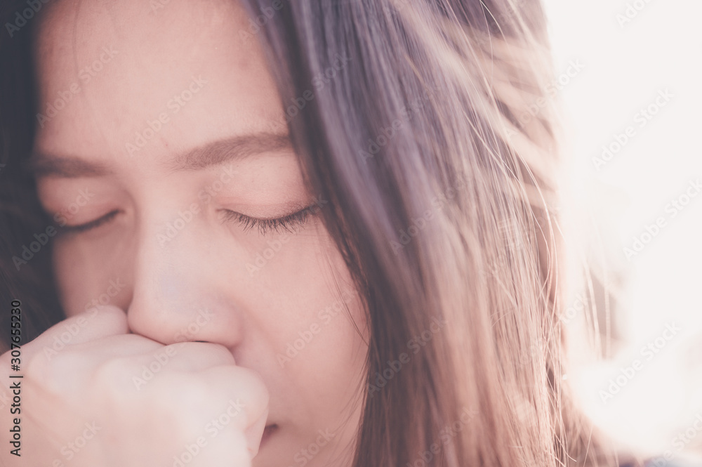 Asian woman sitting alone and depressed,stop abusing domestic violence, health anxiety,people bad frustrated exhausted feeling down Asian woman sitting alone and depressed,stop abusing domestic violence, health anxiety,people bad frustrated exhausted feeling down