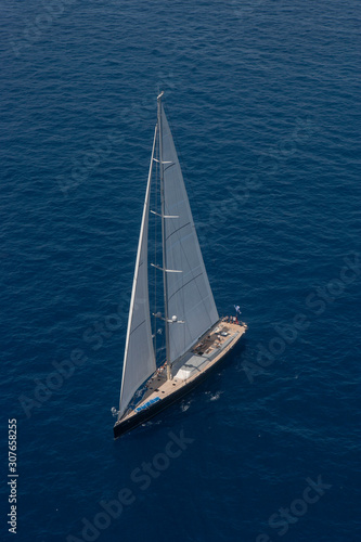 Sailing. Saling boat. Superyacht. Palma Cup. Palma de Mallorca. Spain. Mediterranean Sea © A