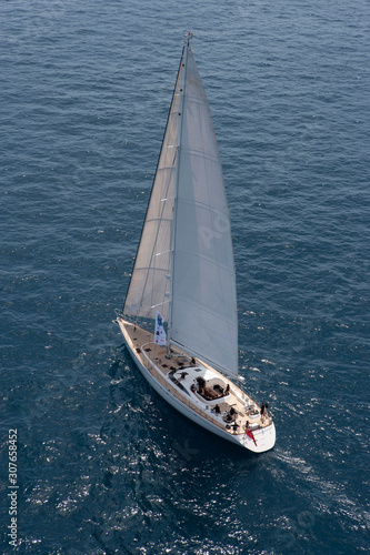 Sailing. Saling boat. Superyacht. Palma Cup. Palma de Mallorca. Spain. Mediterranean Sea © A