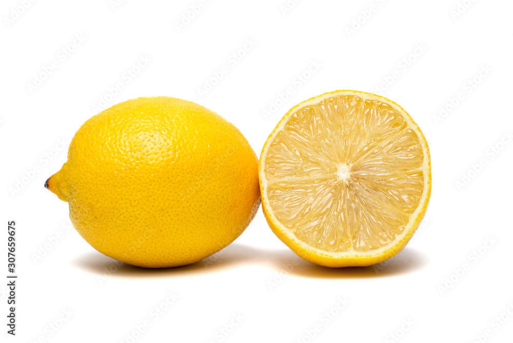 lemons on a white background lemons on a white background